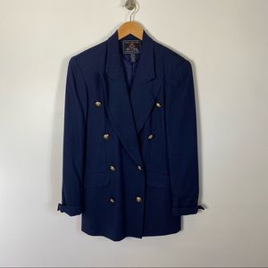 The Limited Navy Blue Double Breasted Blazer Size XS